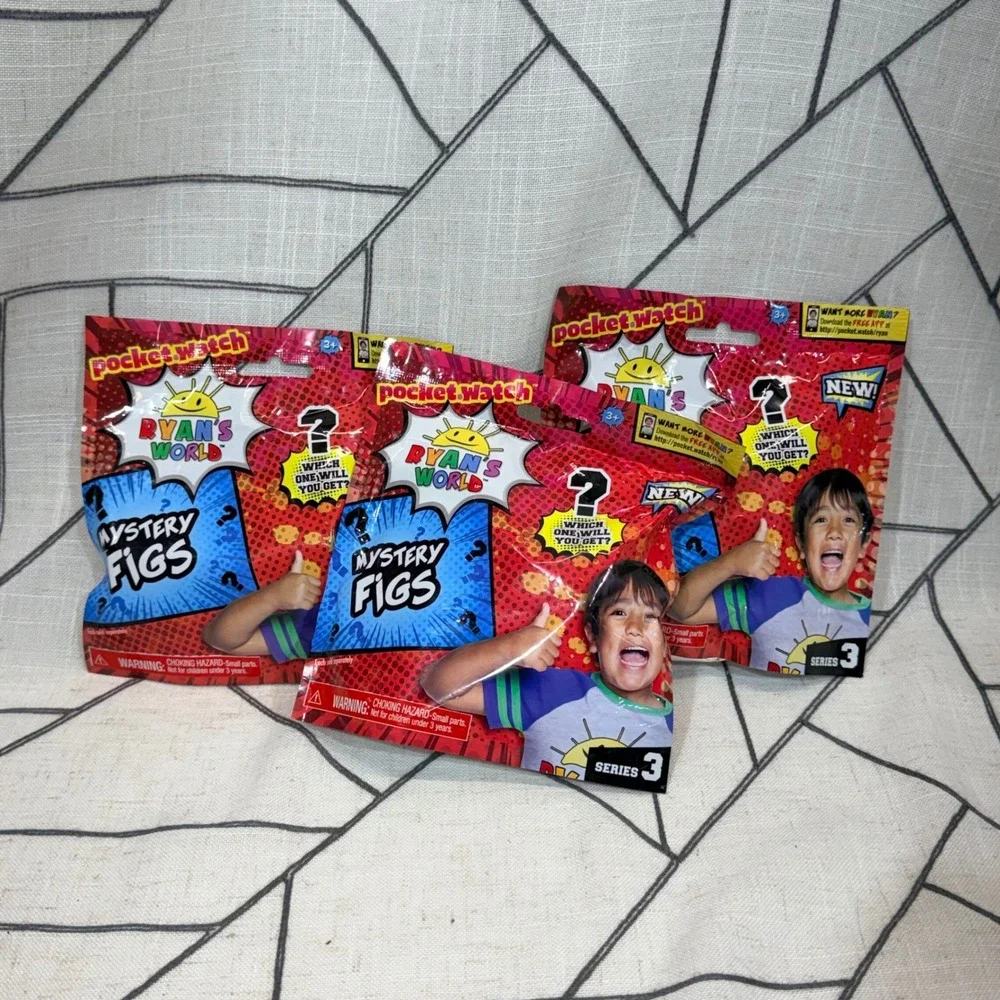 Ryan's World Mystery‎ Figs 3-Pack Multicolor Series 3 Blind Bags New Sealed